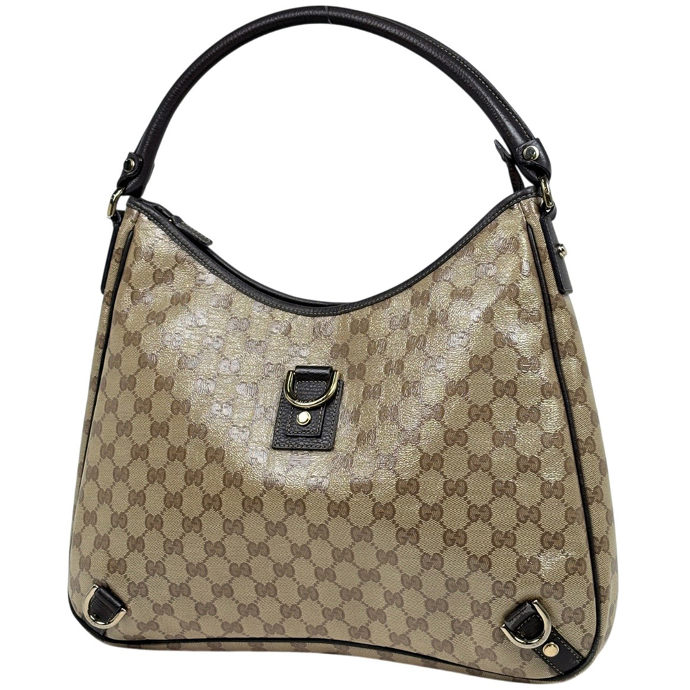 Gucci GG Crystal Shoulder Bag Canvas Brown